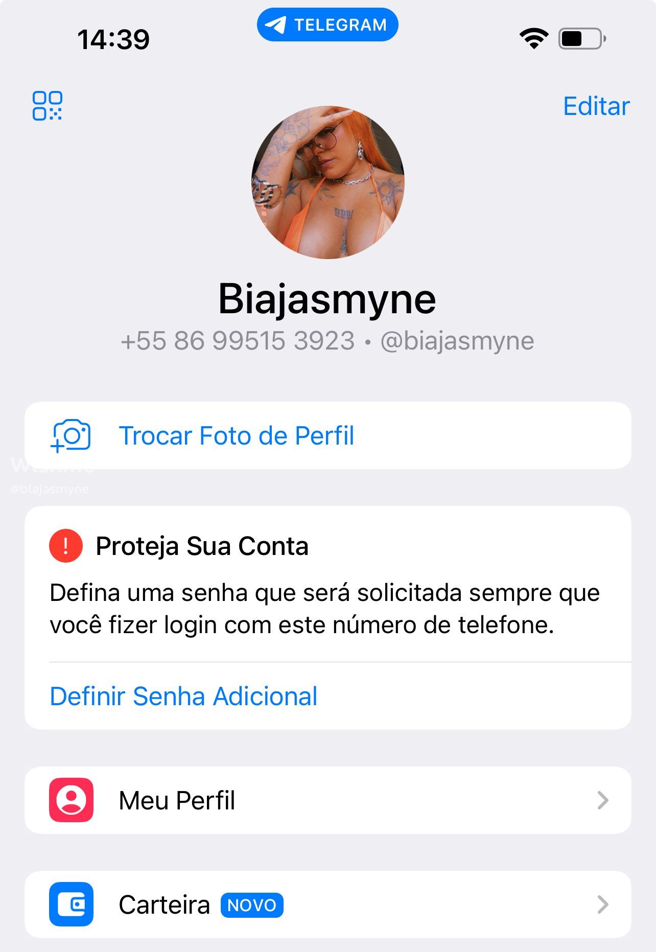 Imagem 1 de 1 - Tenha acesso ao meu Telegram vida}